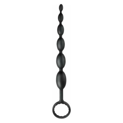 Anal Fantasy First Time Fun Beads Black - Elite Silicone Anal Stimulator for Beginners, Model AF-001, Unisex Pleasure, Intense Sensations, Black - Adult Naughty Store