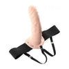 Introducing the SensaToys 8-Inch Beige Hollow Strap-On Dildo for Enhanced Pleasure and Confidence