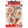Ram Beaded Cock Rings Clear Pack of 3 - The Ultimate Enhancer for Sustained Pleasure and Control