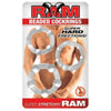 Ram Beaded Cock Rings Clear Pack of 3 - The Ultimate Enhancer for Sustained Pleasure and Control - Adult Naughty Store