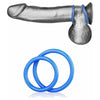 C & B Gear Silicone Cock Ring Set Blue - Adult Naughty Store