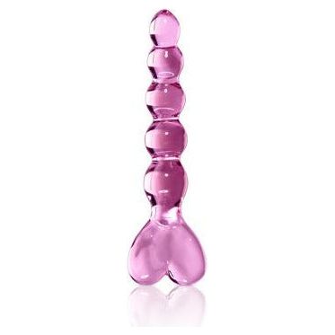 Icicles No 43 Pink Glass Beaded Massager - Luxurious Hand-Blown Glass Pleasure Wand for Vaginal and Anal Stimulation