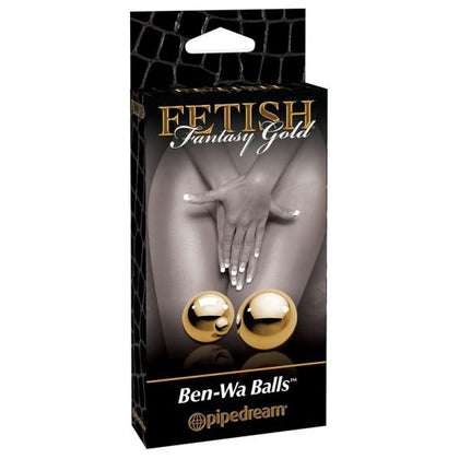 Fetish Fantasy Gold - Crop: Elegant Metal Ben-Wa Balls for Vaginal Stimulation - Model FG-CP001 - Women's Pleasure Toy - Gold - Adult Naughty Store