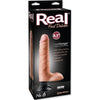 Introducing the Real Pleasure Deluxe #6 Lifelike Waterproof Vibrating Dildo for Realistic Pleasure - Flesh - Adult Naughty Store