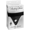 Fetish Fantasy Crotchless Harness Black - Comfortable Vinyl Thong Style Strap-On for Easy Access and Sensual Pleasure - Adult Naughty Store