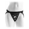 Introducing the SensaSoft Black Perfect Fit Harness - Model PFH-5000: Unisex Adjustable Strap-On for Blissful Pleasure - Adult Naughty Store