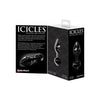 Icicles No. 44 Black Glass Butt Plug - The Sensational Anal Delight for All Genders and Unforgettable Pleasure in Sleek Black