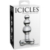 Icicles No 47 Beaded Glass Anal Plug - Exquisite Hand-Blown Pleasure for Sensational Anal Stimulation - Model 47 - Unisex - Intense Backdoor Bliss - Crystal Clear - Adult Naughty Store