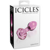 Icicles No 48 Pink Glass Butt Plug: The Exquisite Pleasure Elixir for Sensational Anal Play - Adult Naughty Store