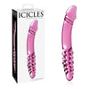 Icicles No 57 Glass Double Dildo - Pink: The Exquisite Pleasure Wand for Dual Stimulation - Adult Naughty Store