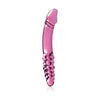 Icicles No 57 Glass Double Dildo - Pink: The Exquisite Pleasure Wand for Dual Stimulation - Adult Naughty Store