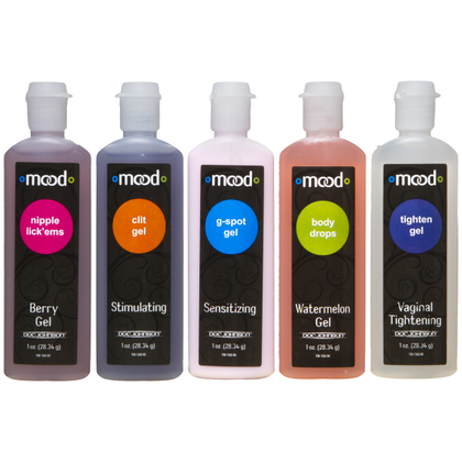 Introducing the Mood Pleasure For Her 5 Gel Variety Pack: The Ultimate Sensual Experience for Women!