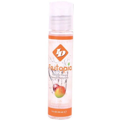 Introducing ID Frutopia Mango Passion Flavored Lubricant 1 Fl Oz Pocket Bottle - The Sensational Vegan-Friendly Water-Based Lube for Exquisite Pleasure in a Portable Size! - Adult Naughty Store