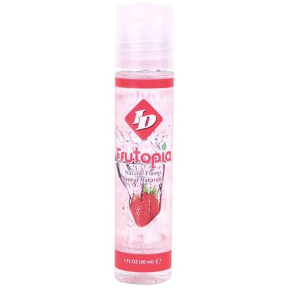 Introducing the ID Frutopia Strawberry Flavored Lubricant 1 Fl Oz Pocket Bottle - The Ultimate Sensation for Intimate Pleasure! - Adult Naughty Store