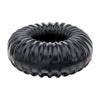 Introducing the PLEASUREFLEX Ribbed Ring - Black: The Ultimate Durable Cock Ring for Sensational Stimulation - Adult Naughty Store