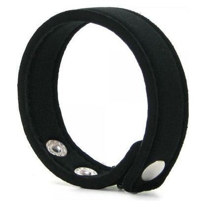 Neo Ring Neoprene Snap Cock Ring - Model XR-1001 - Male - Enhances Pleasure and Stamina - Black