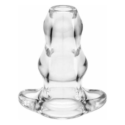 Prisms Erotic Glass Double Tunnel Plug Medium Clear - Model DT-2000 - Unisex Anal Pleasure Toy