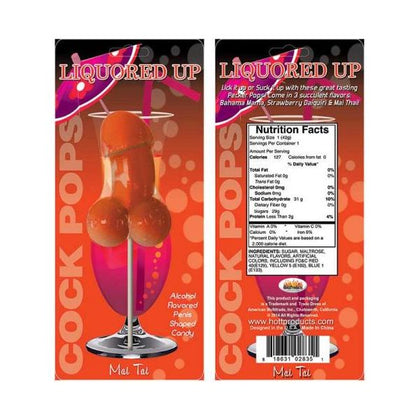 Introducing the Pleasure Pop - Mai Tai Flavored Penis Candy on a Stick by Liquored Up!