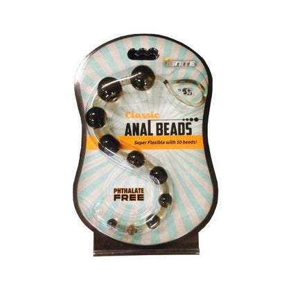 Introducing the Sensual Pleasures Classic Anal Beads - Model SPCAB-001: The Ultimate Black Delight for Unforgettable Sensations