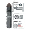 Introducing the PleasureMax Mega 3 Inch Black Penis Extension - Model PXM3B - Adult Naughty Store