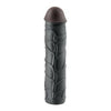 Introducing the PleasureMax Mega 3 Inch Black Penis Extension - Model PXM3B - Adult Naughty Store