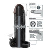 Fantasy X-tension Vibrating Real Feel 2 Inches Extension - Black: The Ultimate Pleasure Enhancer for Men - Adult Naughty Store