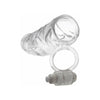 Fantasy X-tensions Vibrating Super Sleeve Clear - Lifelike Textured Extension for Enhanced Pleasure, Model XT-500, Unisex, Intensifies Penetration, Crystal Clear - Adult Naughty Store