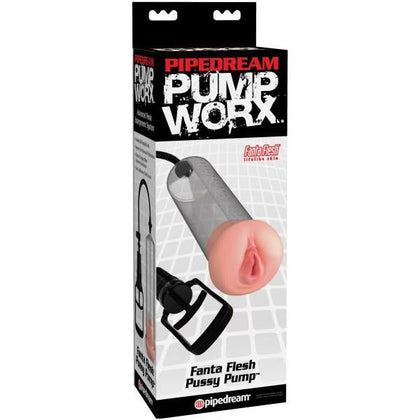 Pump Worx - Fanta Flesh Pussy Pump: The Ultimate Pleasure Enhancer for Men, Model PW-1001, Intense Suction Masturbator and Penis Pump - Clear