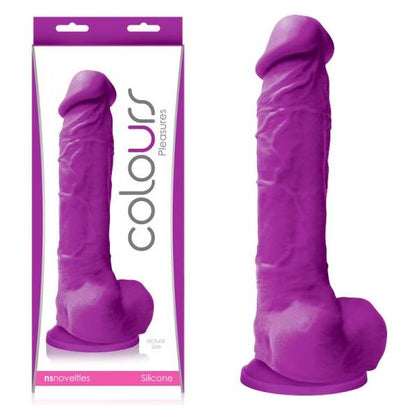 Colours Pleasures 8 inches Silicone Dildo - Purple - Adult Naughty Store