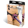 Lux Fetish Velvet Strap On Harness Pink O-S - Ultimate Pleasure for Couples - Adult Naughty Store