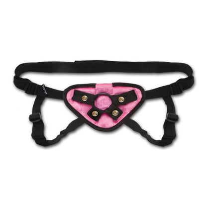 Lux Fetish Velvet Strap On Harness Pink O-S - Ultimate Pleasure for Couples - Adult Naughty Store