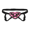 Lux Fetish Velvet Strap On Harness Pink O-S - Ultimate Pleasure for Couples - Adult Naughty Store