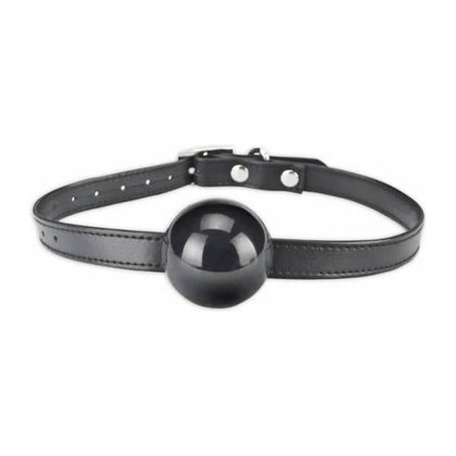 Lux Fetish Silicone Ball Gag - Model O-S Black - Unisex BDSM Mouth Restraint - Adult Naughty Store