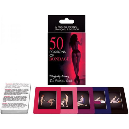 Introducing the Exquisite Pleasure Co. 50 Positions of Bondage Card Game - Model X123: Unleash Your Sensual Exploration in Style and Elegance - Adult Naughty Store