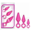 Candy Rimmer Kit Butt Plug - Model CRK-101 - Unisex Anal Training Set for Sensual Pleasure - Fuchsia Pink - Adult Naughty Store