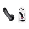 King Cock 6 Inches Black Realistic Dildo for Intense Pleasure - Model KC-6B - Unisex - Lifelike Texture - Suction Cup Base - Phthalate-Free - Latex-Free - Body-Safe - Hypoallergenic - Adult Naughty Store