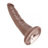 King Cock 7 Inches Realistic Dildo - Model KC-7, Brown - Unisex Pleasure Toy for Lifelike Sensations
