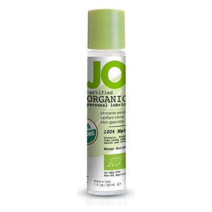 System JO USDA Original Organic Lubricant 1 oz - Water-Based Glycerin Formula for Hydration and Regeneration - Latex Condom Compatible - Sex Toy Safe - Suitable for All Toys - Gender-Neutral  - Adult Naughty Store