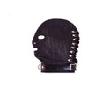 Leather Fetish Rouge Mask D-Ring Lockable Buckle Strap - Black - Adult Naughty Store