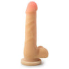 Au Natural Sensa Feel Sam Beige Dual Density 7-Inch Realistic Dildo for Harness Compatible Pleasure - Adult Naughty Store