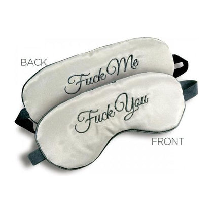 Introducing the Sensual Pleasure F-ck Me - F-ck You Mask Blindfold Gray - Unleash Your Desires in Style