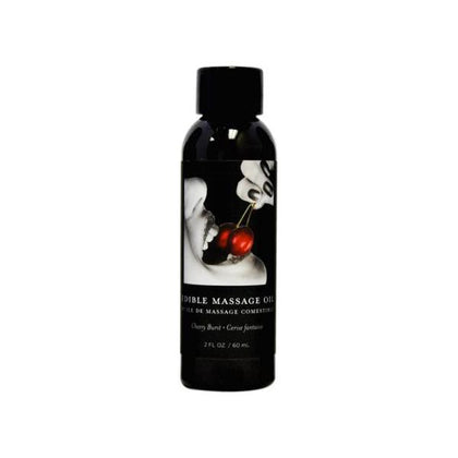 Earthly Body Edible Massage Oil Cherry 2oz: Luxurious Vegan Massage Oil for Sensual Pleasure - Adult Naughty Store