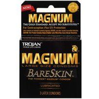 Trojan Magnum Bareskin Large Size Condoms - Enhanced Sensitivity and Comfort for Intimate Moments