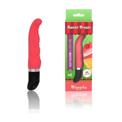 Bff Sweet Treats Sili G Ripple Pink - Sensational Silicone G-Spot Vibrator with 10 Functions of Pleasure - Adult Naughty Store