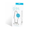Frisky Glass 3.5 inches Clear Glass Butt Plug - Model XYZ - Unisex Anal Pleasure Toy