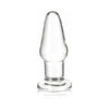 Frisky Glass 3.5 inches Clear Glass Butt Plug - Model XYZ - Unisex Anal Pleasure Toy