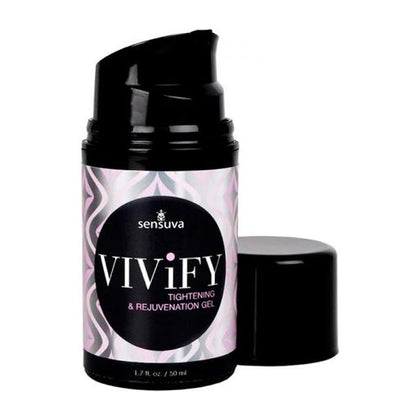 Introducing the Vivify Tightening Gel - Advanced Formula for Enhanced Vaginal Elasticity - Model VTX-1.7 - Female - Intimate Pleasure Enhancement - Soothing Aloe, Linseed, and Flax Extracts - 1.7 oz - Sensual Pink