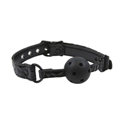 Midnight Black Sinful Ball Gag - Sensual Pleasure for Submissive Play