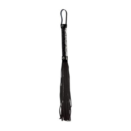 Sinful Black Whip - Elegant Midnight Pleasure for BDSM Enthusiasts