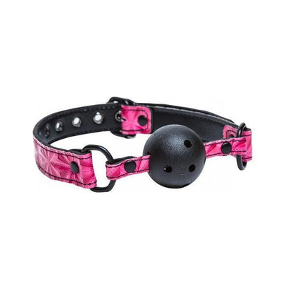 Sinful Adjustable Vinyl Ball Gag - Pink: The Ultimate Sensory Experience for Submissive Pleasure - Adult Naughty Store